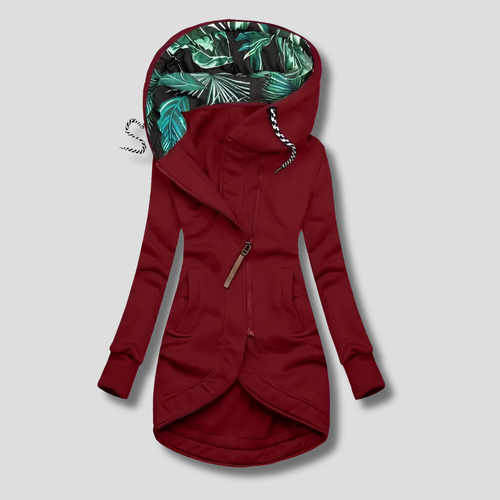 Stylish Zip-Up Jacket with Hood for Women
