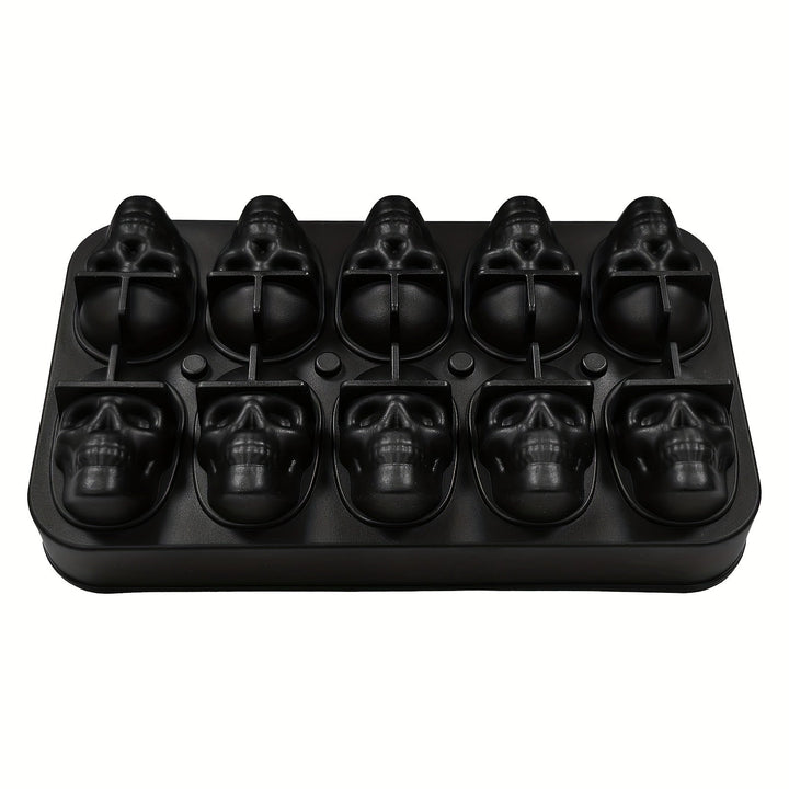 Silicone Skull Ice Cube Maker Tray with Large Reusable Mold for Drinks and Whiskey Ball