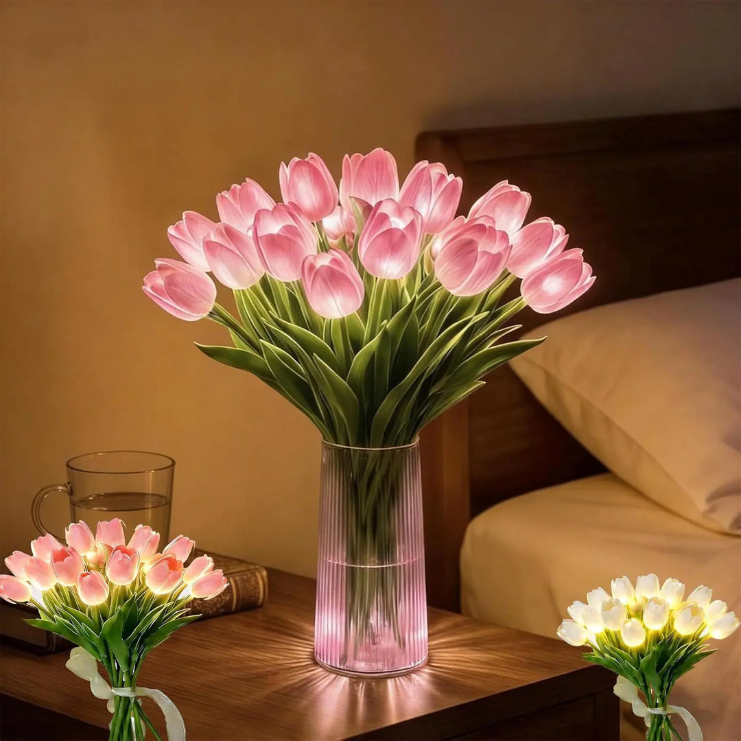 Cozy LED flower lamp for warm, atmospheric light