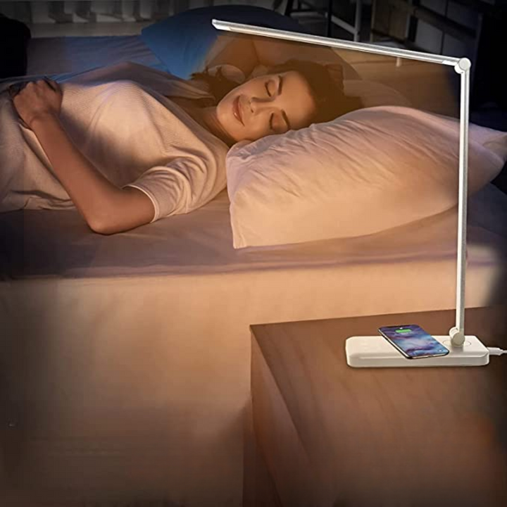 Modern Adjustable LED Desk Lamp with USB Charging Port - BrightEase
