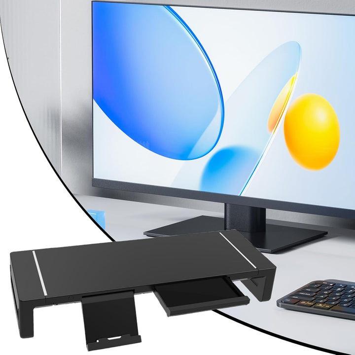 Elevation Adjustable Monitor Stand with Drawer – Stravon