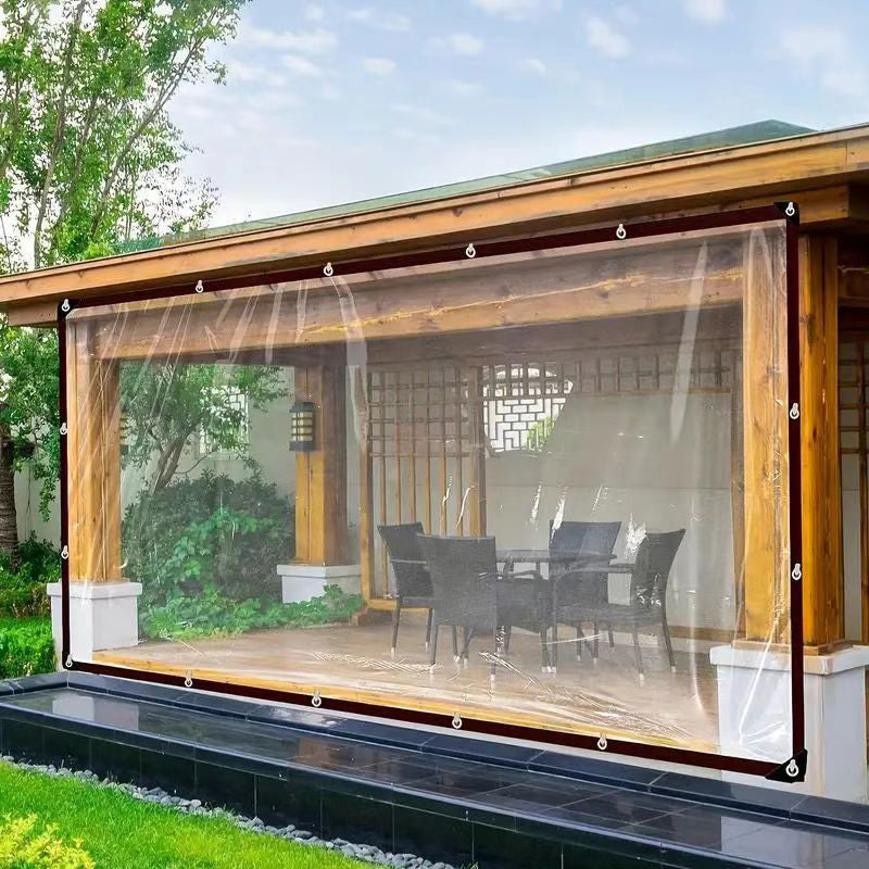 Clear Weatherproof Protective Tarpaulin for Garden, Patio and Outdoor Areas