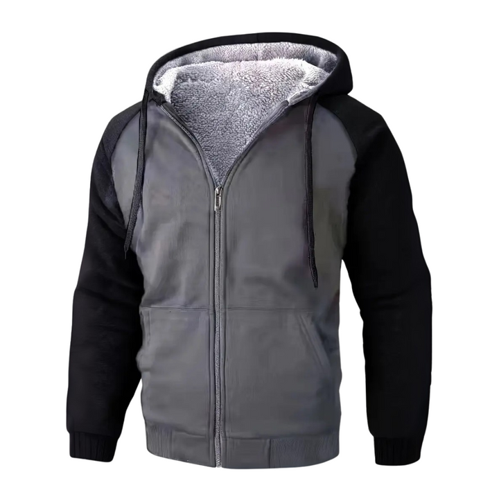 Men's hoodie lined with Sherpa fleece – Niels