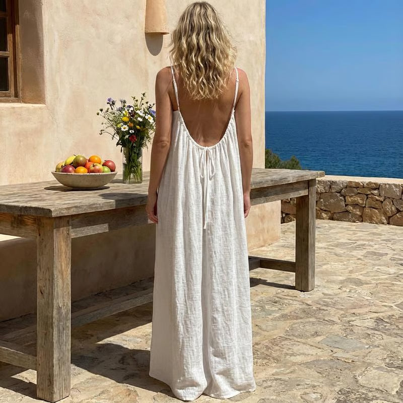 CalmMuse – Breathable Lounge Cami Dress