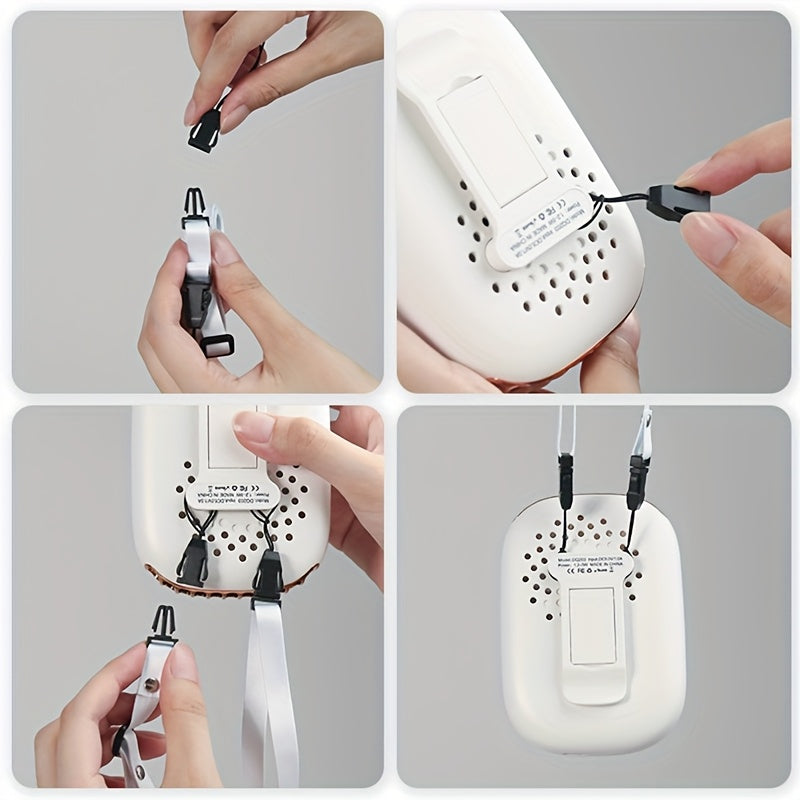 USB Rechargeable Mini Neck Fan – Lightweight with Adjustable Speeds