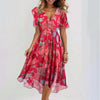 Flowy Floral Summer Dress (Knee-Length)