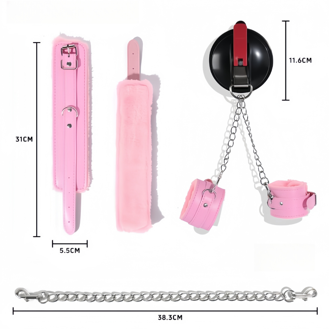 Suction cup restraints for shower play