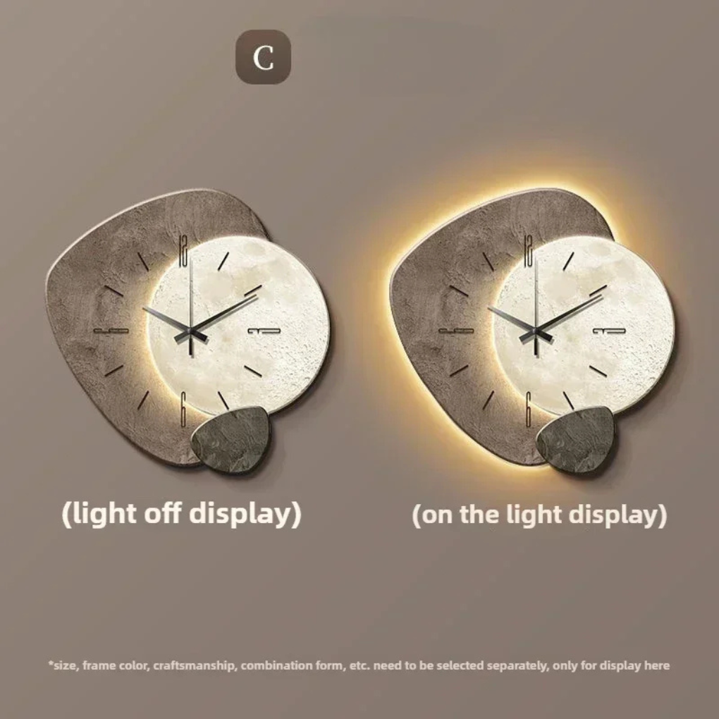 Modern Minimalist Wall Clock with Light