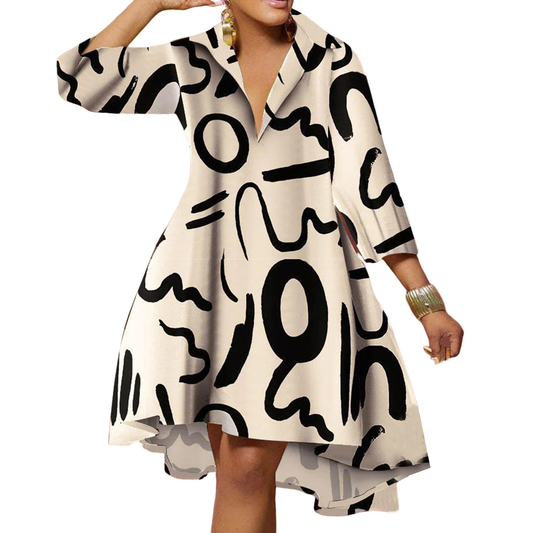 Women's Oversized Summer Dress with Boho Print