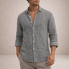 Men's Linen Casual Shirt with Button Placket in Regular Fit