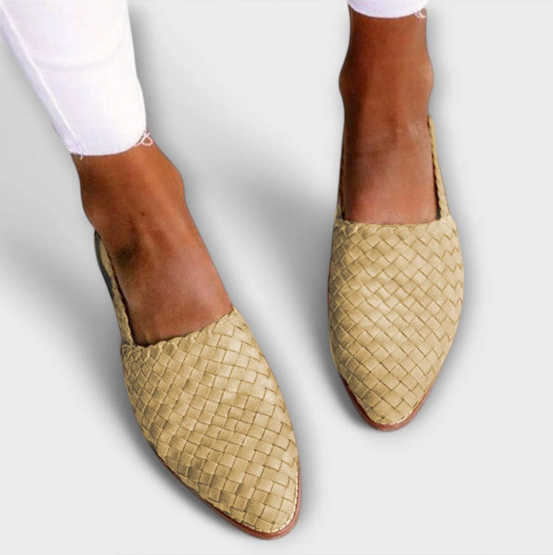 Women's Woven Leather Loafers