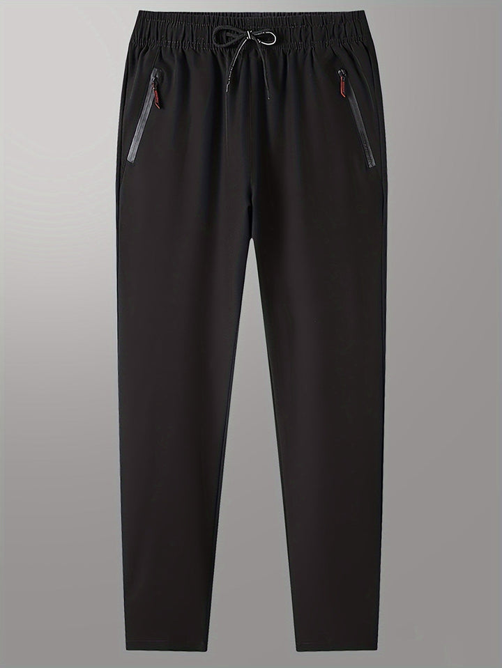 Plain Joggers with Zip Details - Milan