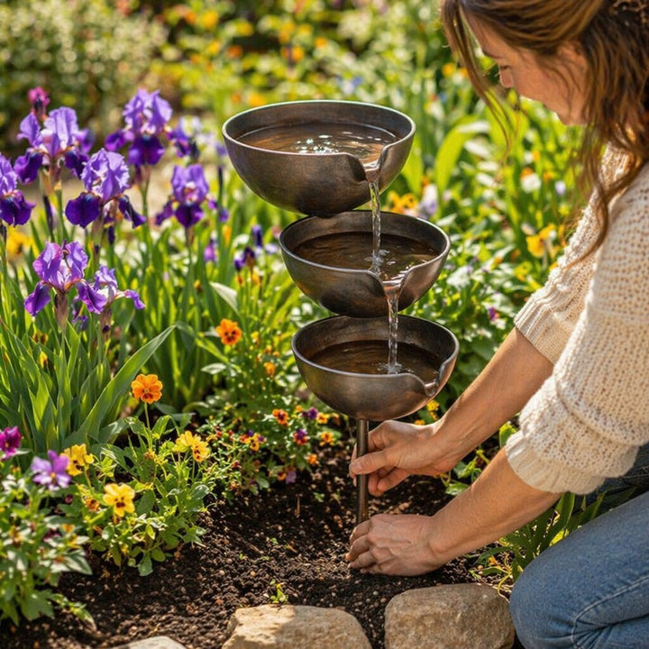 Rain Collector Bird Bath - Natural Water Source for Birds & Bees