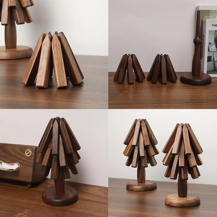 Black Walnut Wood Table Mat – Handcrafted, Heat-Resistant Coaster