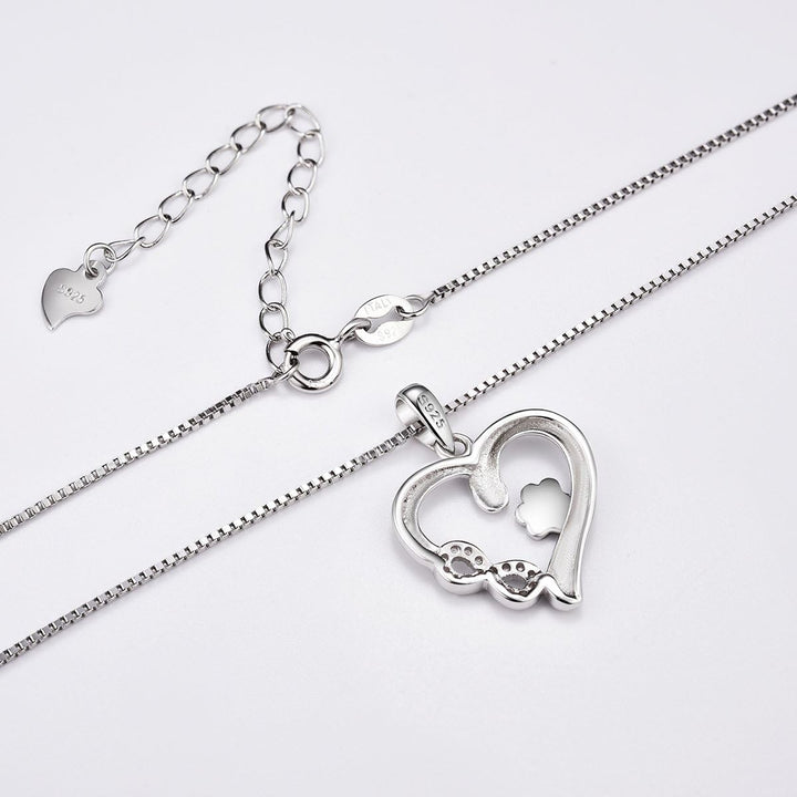 Paw and Heart Pendant with Infinity Charm