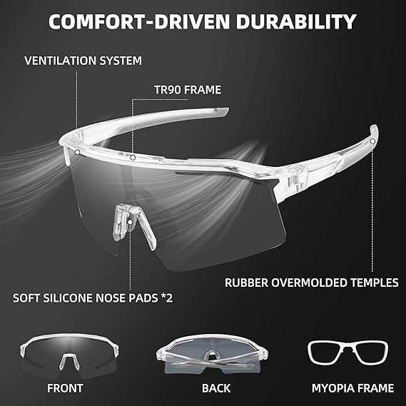 SunShift Tactical Sunglasses – Photochromic UV Sports Glasses