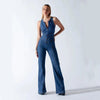 Backless Heart-Shape Denim Jumpsuit for Women
