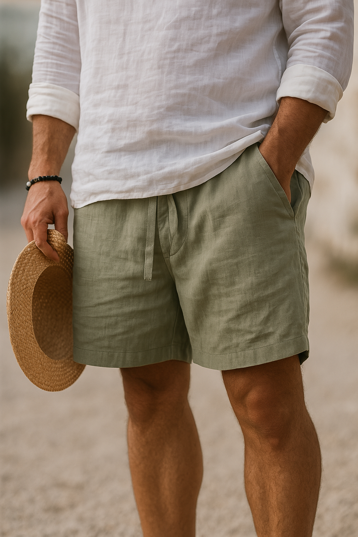 Lorenzo men's cotton-linen shorts – light and breathable