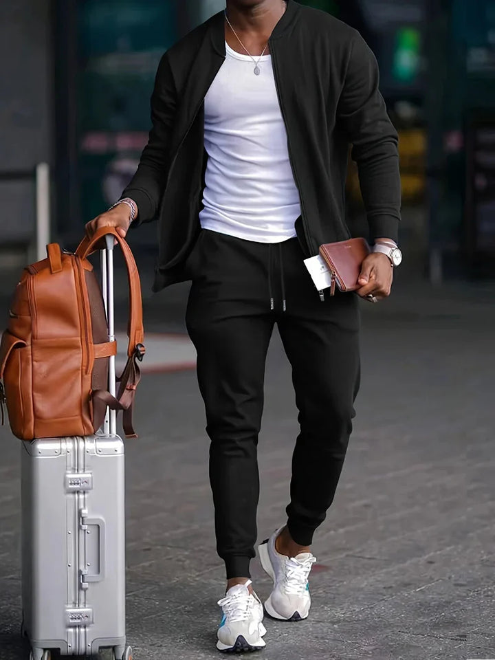 Men’s Zip-Up Jacket and Pants Set