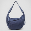 Blue Half-Moon Shoulder Bag with Adjustable Shoulder Strap