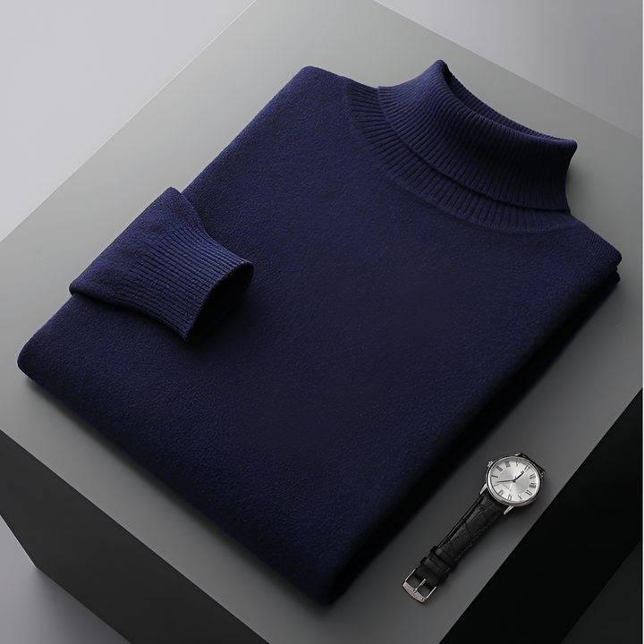 High-Quality Men’s Fine wool Turtleneck Sweater