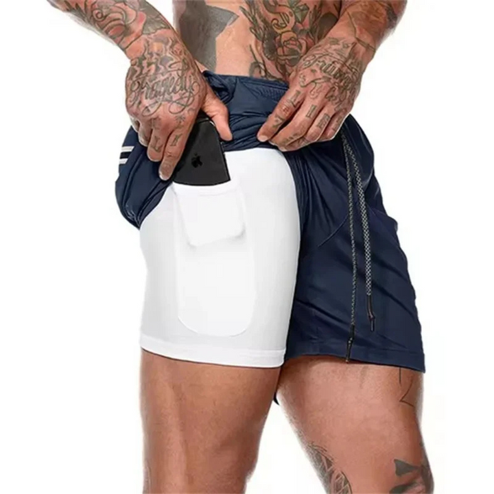 2-in-1 Men's Sport Shorts – Engineered for Performance and Comfort