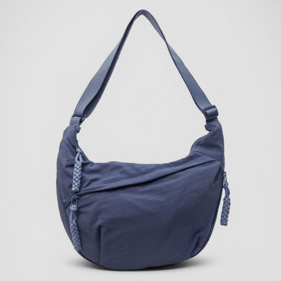 Shoulder Bag - Adjustable Strap, Nylon Crossbody with Multiple Pockets