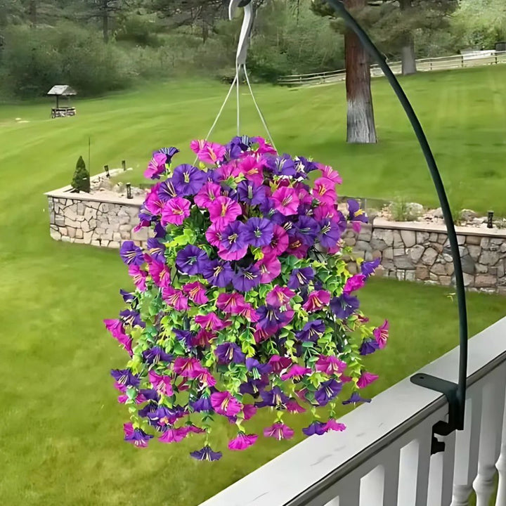 UV Resistant Artificial Morning Glory Flower Hanging Decor