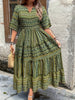 Daisy | Women’s Boho Printed Flowy Midi Dress