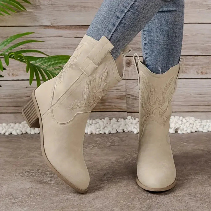 Premium Vegan Leather Western Cowboy Boots