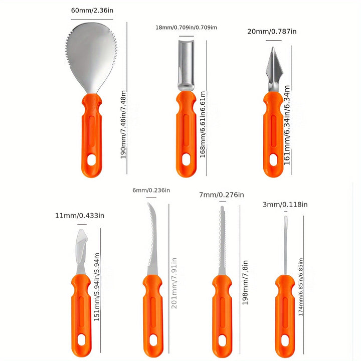 Pumpkin Carving Tools and Kit with Stainless Steel Supplies Storage Bag and Knife Set