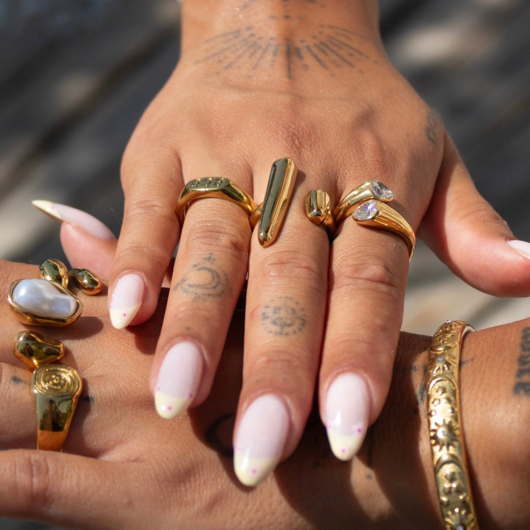 Axis – Adjustable Sculptural Gold Ring