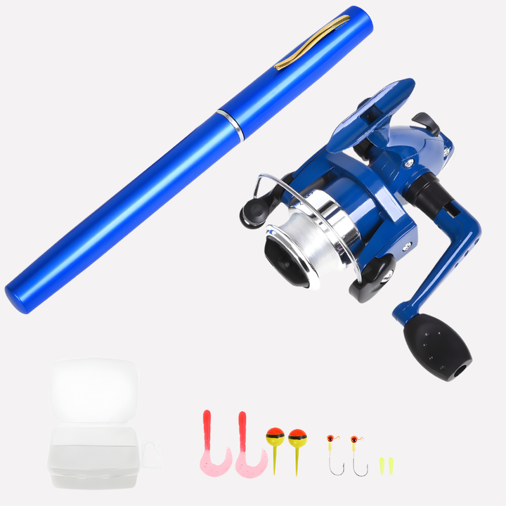 Mini Fishing Rod + Reel, Portable Mini Telescopic Pocket Pen
