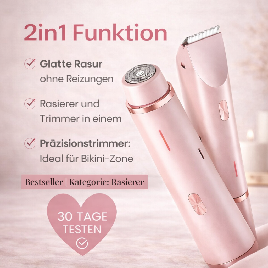 Electric Bikini Trimmer for Women, Waterproof Cordless Shaver for Sensitive Skin