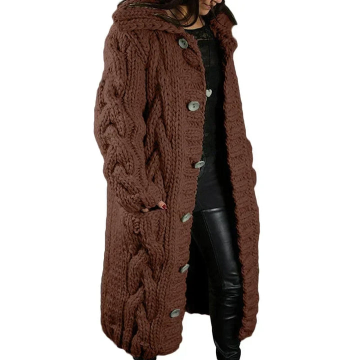 Comfortable Chunky Knit Cardigan - Emma