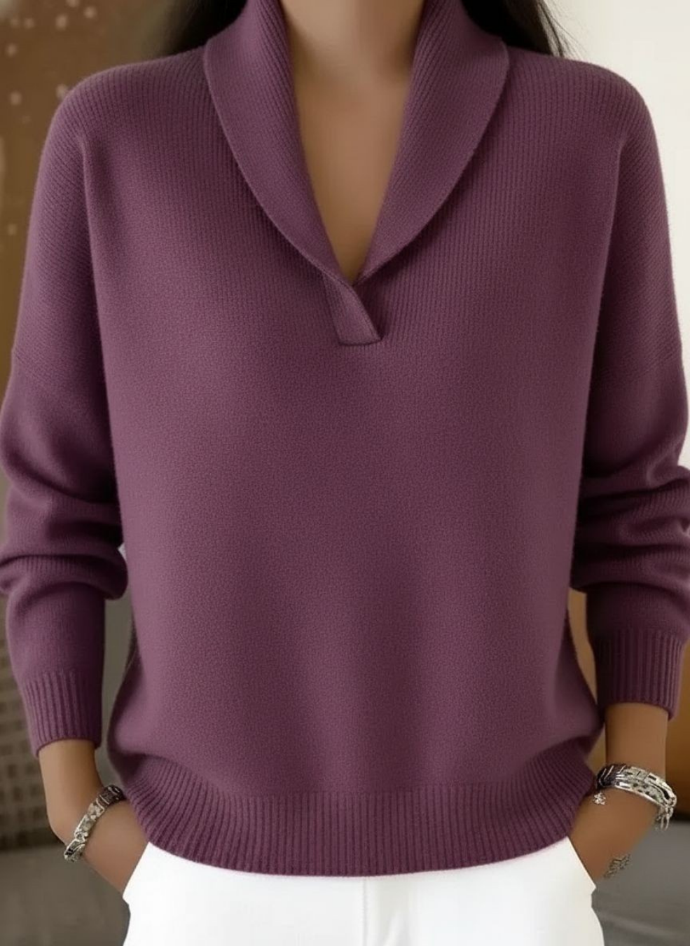 Elegant V-Neck Sweater