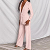 Women's 2 Piece Blazer Suit Set Straight Leg Pants