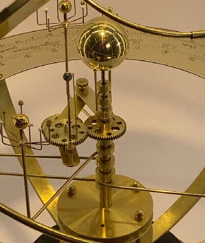 Large orrery model of the solar system – detailed representation of the planets