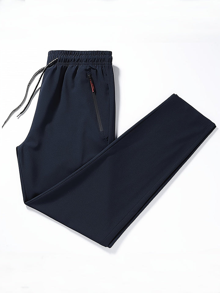 Plain Joggers with Zip Details - Milan