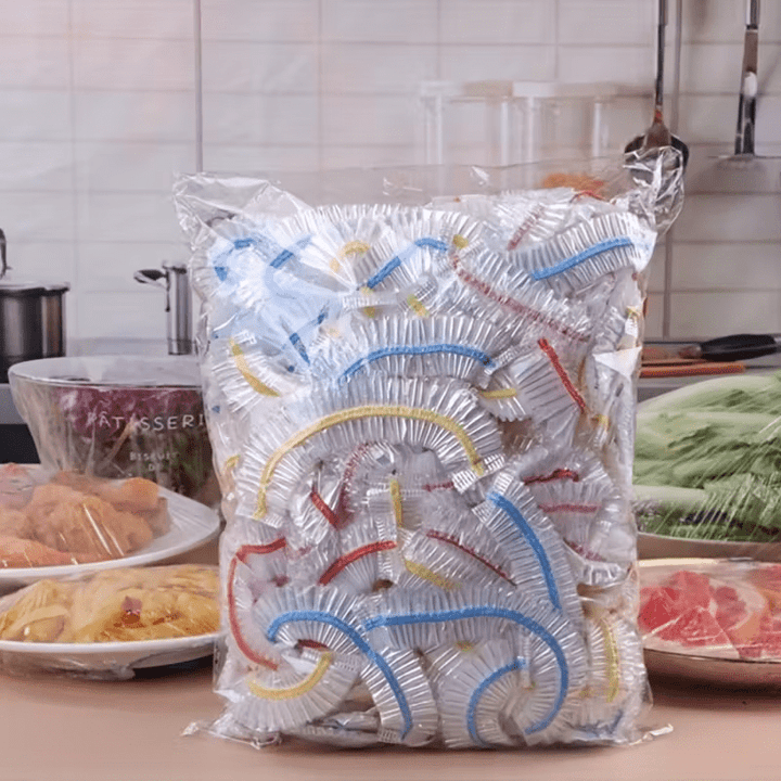 1000 Disposable Elasticated Food Covers, PE Bowl and Plate Covers 35 cm
