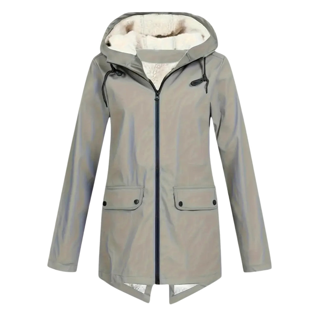 Women's Waterproof Jacket – Fleece-Lined – with Hood