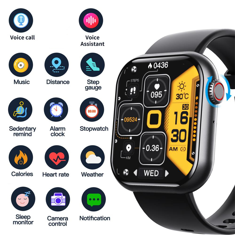 Waterproof Smartwatch with Blood Pressure, Blood Oxygen Saturation and Sleep Monitor