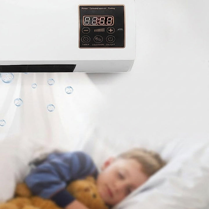 4-in-1 ductless wall-mounted air conditioner – cooling, heating, ventilation, dehumidifying, quiet operation with timer