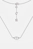 Soft shine white gold necklace with delicate link