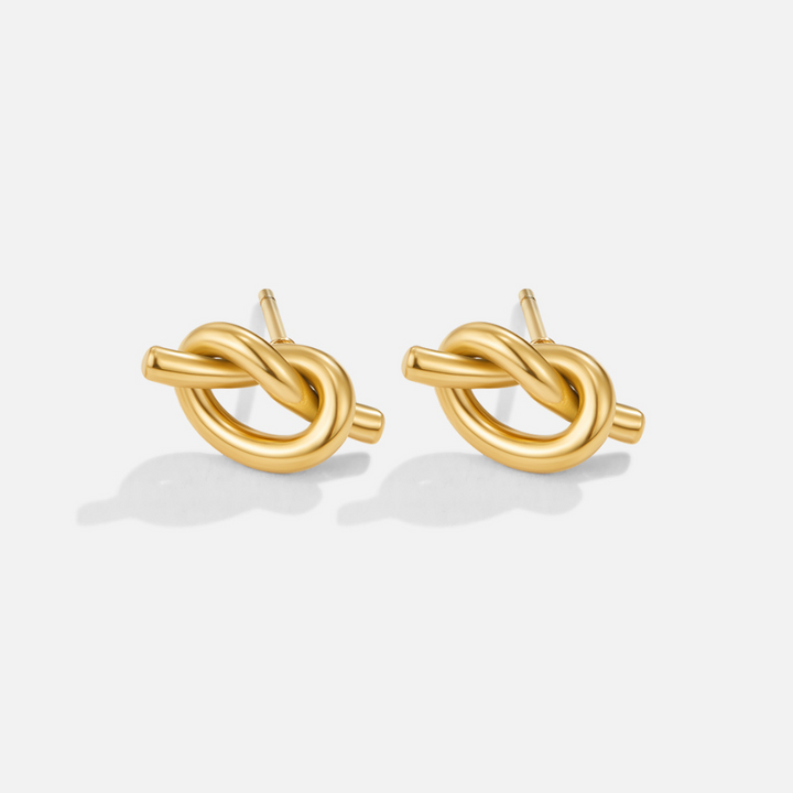 Elegant silver earrings with refined knot details