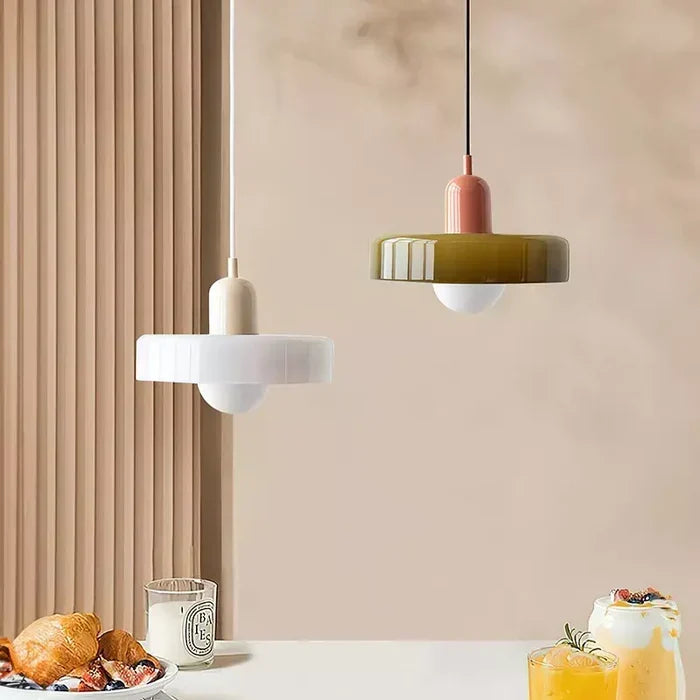 Bauhaus Stained Glass Pendant Light