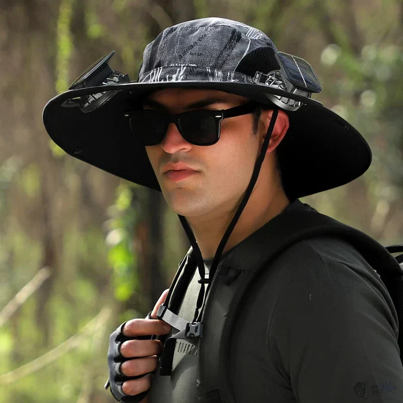 SunAura Solar Cooling Hat | Adjustable Dual-Power Cooling Hat with UV Protection