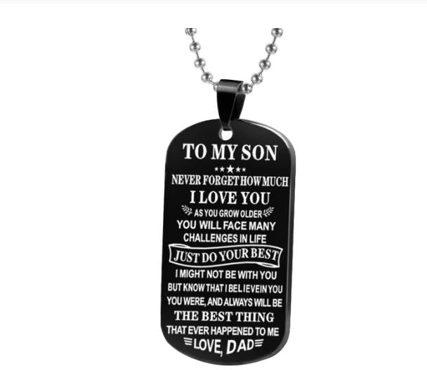 To My Son Pendant Necklace
