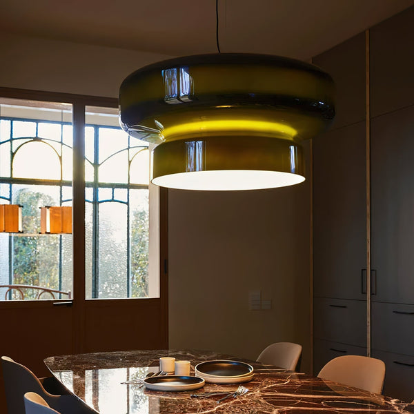 Unique Hand-Blown Glass Pendant Lamp