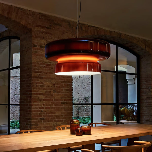 Unique Hand-Blown Glass Pendant Lamp
